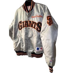 0139 Vintage Felco San Francisco Giants Satin Jacket Gray L
